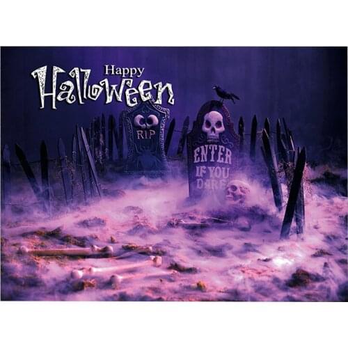 Tombstone Crow tapestry fabric wall hanging background wall cloth halloween blanket