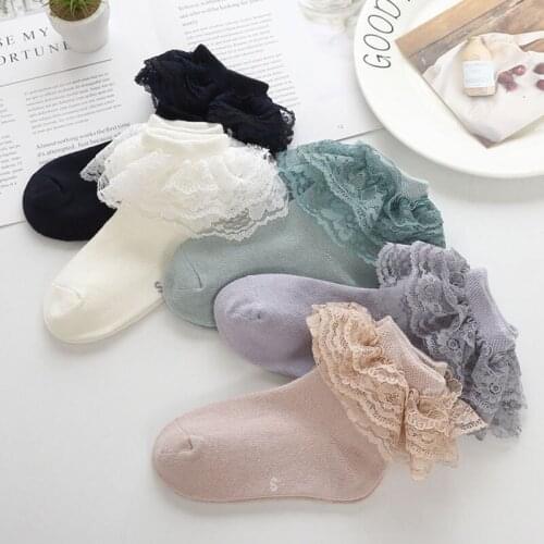 New Princess Baby Girls Socks Lace Ruffle Kids Girls Socks Newborn Infant Baby Socks Children Ballet Dance Socks Meias Infantil