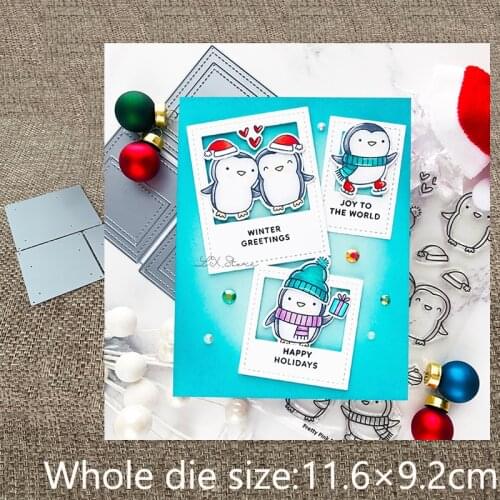 New Design Craft Metal stencil mold Cutting Dies grid photo frame decoration scrapbook die cuts Album Paper Card Craft Embossing