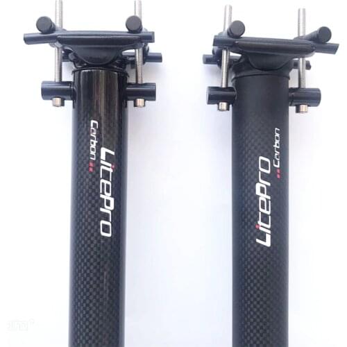 LP litepro K3 Full Carbon Fiber Seatpost 33.9mm*580mm Folding Bike 412 Carbon Seat Tube Ultralight 280g