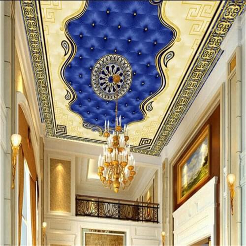 Custom 3d ceiling murals wallpaper European carpet wallpaper for bathroom 3d ceiling murals wallpaper for kitchen