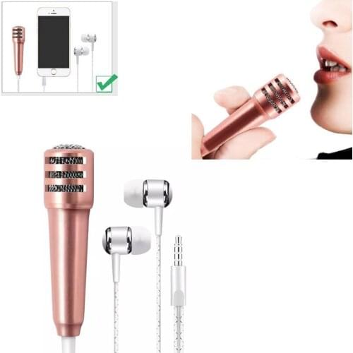 Portable 3.5mm Stereo Studio Mic KTV Karaoke Mini Microphone For Smart Phone Laptop PC Desktop Handheld Audio Microphone