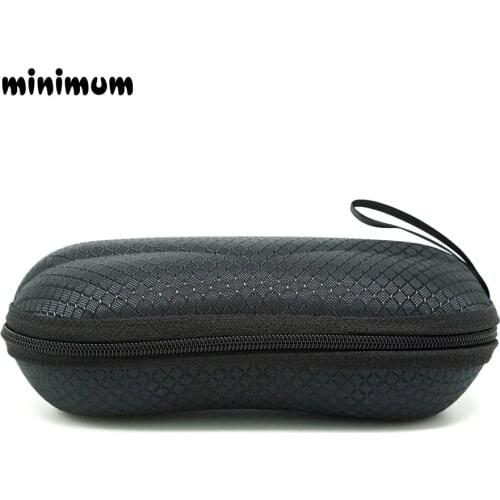 MINIMUN Portable Fiber Sunglasses Case For Women Glasses Box With Zipper Convenient Eyewear Cases Eyewear Accessories