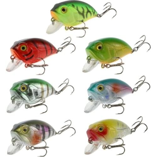 Top Water Fishing Crankbait 4cm 8g Artificial Hard Bait Crank Bait Crazy Wobbler Bass Trout Pike Fish Lure Rattling Longcast
