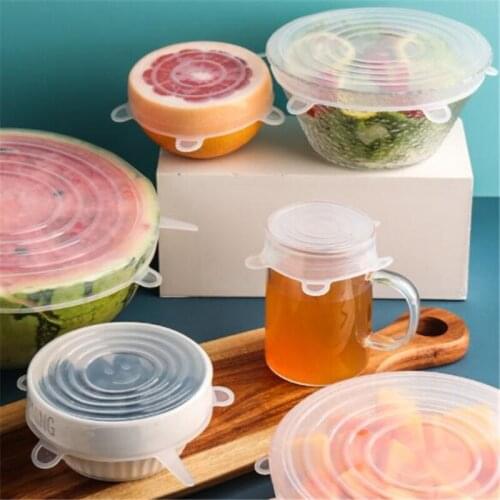 Silicone caps Stretch Lids Universal Silicone Food Wrap Bowl Pot Lid Silicone Cover Pan Cooking Kitchen Accessories