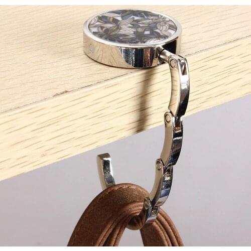 Stainless Steel Foldable Bag Purse Hook Bag Hanger/Purse Hook/Handbag Holder Shell Bag Folding Table 4.5X4.5 cm E2S