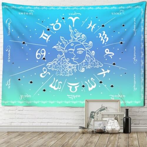 Sun Star Tapestry Wall Hanging Family Bedroom Decoration Colorful Simple Bohemian Art Hippie Mystery Tapestry