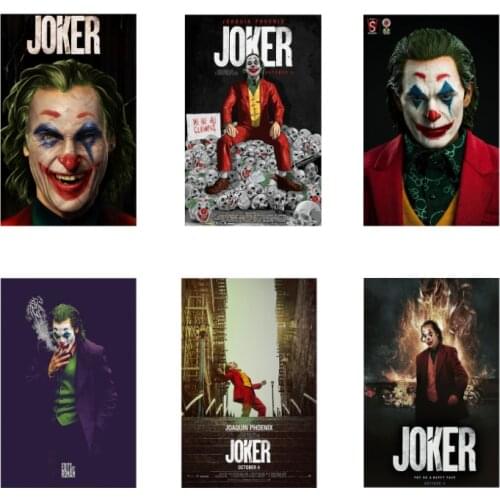 Super Star Smoking Joker Movie Poster Canvas Painting Printmaking Mural Picture Comic Decorative Print Home Bedroom Happy Clown