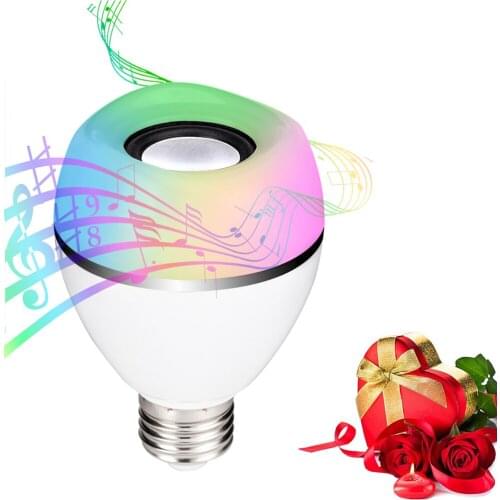 LED Music Light Bulb Night Light Colour Changing Lamp Bluetooth Speaker with Remote for Home Stage Bar Party Decoration Gift