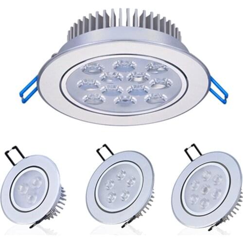 LED Downlight 3W 5W 7W 9W 12W Aluminum Spot Recessed Celling Lamp Light 220V 110V Home Lighting For Kitchen Living Room Bathroom