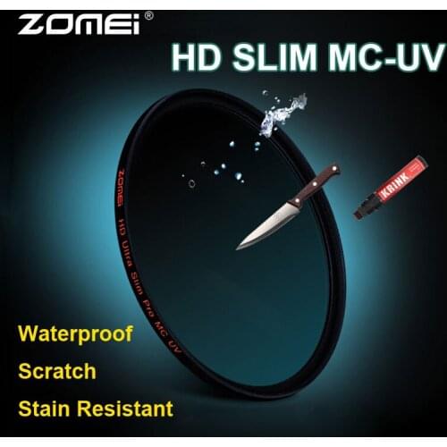 Zomei 52/55/58/62/67/72/77/82mm HD MC UV Filter Slim Optical Glass MCUV Lens Filter for Canon Nikon Sony Pentax Fujifilm Camera