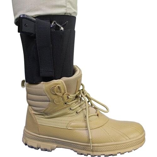 Universal Ankle Holster with Retention Hook&Loop Strap Concealed Pistol Carry Case Elastic Secure Strap Revolvor Concealment