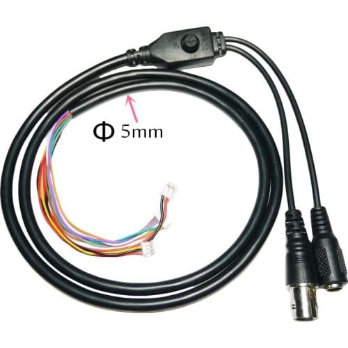 CCTV Camera 11-core Video Cable DC Input + BNC output + OSD Menu Button For CCTV Camera(6pin 1.25mm + 3pin 1.5mm + 2pin 2.0mm)