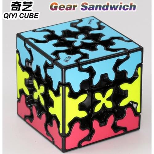 QiYi XMD Magic Cube Gear 3x3x3 Sandwich 3x3 Colors Stickerless Professional Twist Wisdom Mgico Cubo