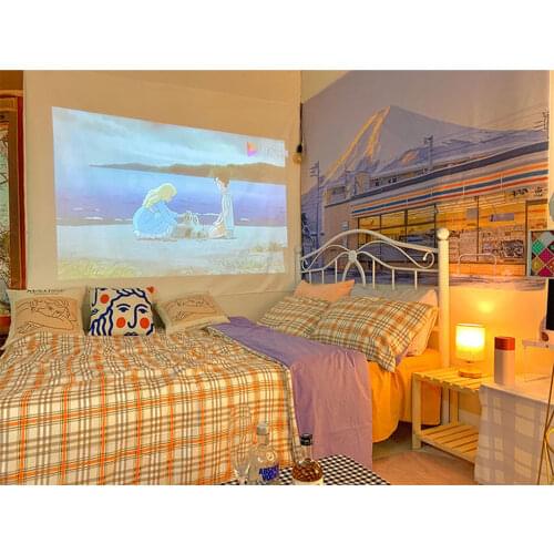 Japanese Healing Wind Background Cloth Bedroom Room Wall Decoration Wall Hanging Tapestry Living Room Decorations Bedroom