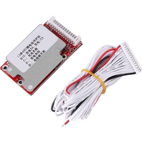 13S Li-Ion Battery Pack Protection Board With Flexible Flat Cable Li-Polymer Battery Board BMS For 48V/54.6V Li-Ion Batteries