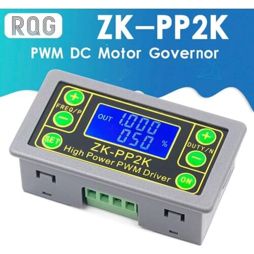 ZK-PP2K PWM DC 3.3~30V 12V 24V Motor Speed Controller regulator 8A 150W Adjustable LED Dimmer Pulse Frequency Duty Ratio