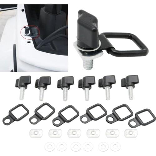 1 set Universal Hardtop/cover Quick-Release/Removal Thumb Screw + Nut + Washer + Tie-Down D-Rings For Jeep Wrangler CJ/YJ/TJ/JK