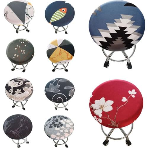 1 Pc Round Chair Cover Bar Stool Cover Elastic Seat Cover Home Chair Slipcover Durable Seat Cover Comfortable Home Accessories