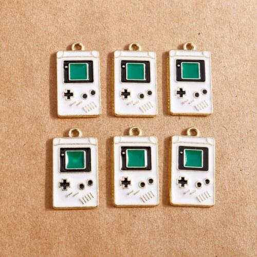 10pcs/lot 13*24mm Enamel Game Console Earrings Pendants Charms for Jewelry Making DIY Necklaces Bracelets Accessories