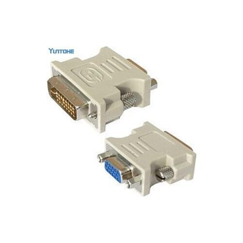 100pcs DVI-I Male 24+5 to VGA Female Adapter Connector for Desktop PC Computer Graphic Card