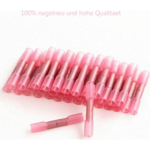 100 PCS Solder Seal Wire Connectors - Heat Shrink Solder Butt Connectors - Solder Connector Kit - Automotive Marine Insulated