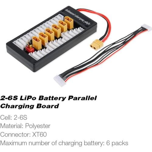 2-6S LiPo Battery Parallel Charging Adapter Board XT60 Plug Balance Plate for Imax B6 B6AC High Performance