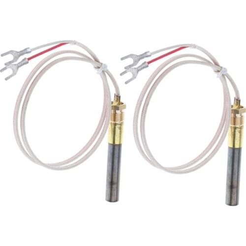 2 Pcs 24' Fireplace Millivolt Replacement Thermopile Generators High Temperature Resistance Gas Fireplace Thermopiles