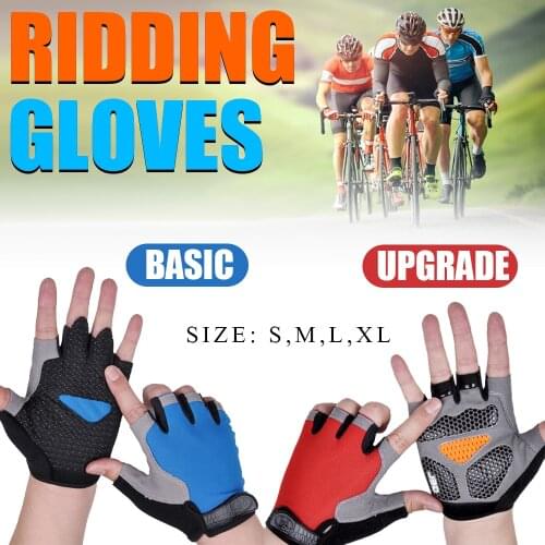 2021Cycling Gloves Bicycle Gloves Bike Gloves Anti Slip Shock Breathable Half Finger Short Sports Gloves Accessories Men Unisex