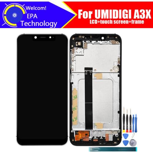 5.7 inch UMIDIGI A3X LCD Display+Touch Screen Digitizer+Frame Assembly 100% Original LCD+Touch Digitizer for UMIDIGI A3X