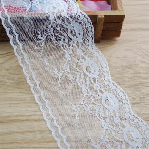 95mm Polyester Lace Trim White Fabric Sewing Accessories Cloth Wedding Dress Decoration Ribbon Craft Supplies 150yards L587