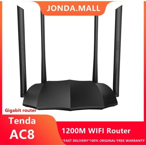 Multi-language version Tenda AC8 AC1200M Wireless WiFi Router Support IPV6 Home Coverage Dual Band Wireless Router,App Control