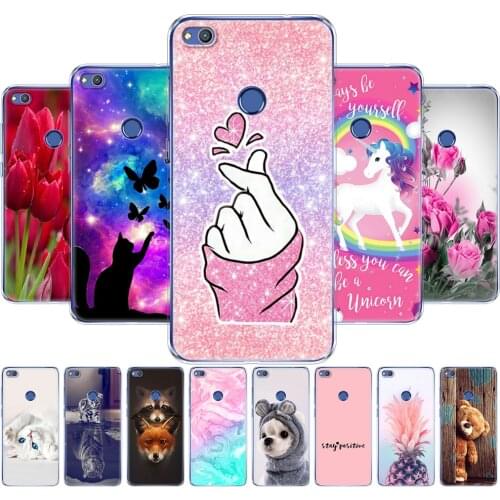 For huawei P9 LITE 2017 Case Painted Silicon Soft TPU Back Phone Case Cover For huawei P8 lite 2017 Full Protection Coque Bumper