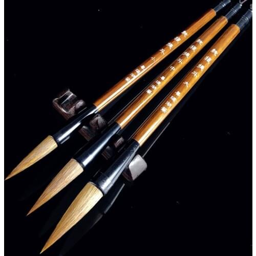 Pure Wolf Big Medium Small Calligraphy Brush Pen for Large Characters Weasel Couplet Lian Brush Calligraphy Practice papeleria