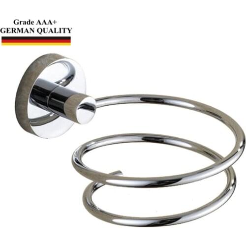 Hair Dryer Holder for Bathroom Salon Bright SUS304 Stainless Steel Rack Drier Storage Organizer Wall Mounted