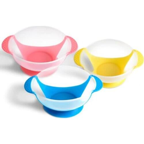 Baby child Baby Kids bean Lid Training Bowl with Spoon, Binaural Baby bean Tableware Children Plate Sucker to use