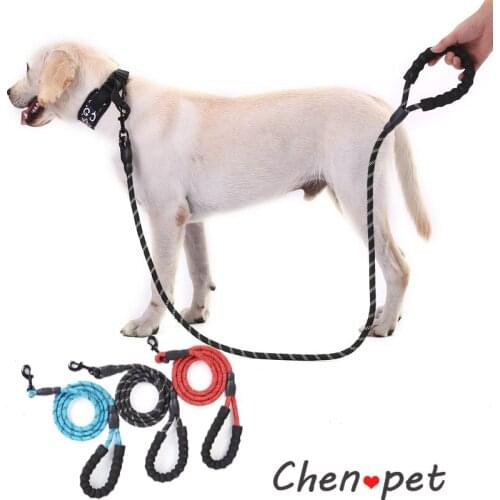 Large Dog High Quality Rope Pet Dog Leash Nylon Adjustable Training Lead Pet Dog Leash Dog Strap Traction Dog Harness Collar