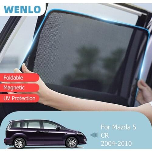 For Mazda 5 M5 2004-2010 Front Windshield Car Sunshade Side Window Blind Sun Shade Magnet Interior Visor Mesh Curtain Protector