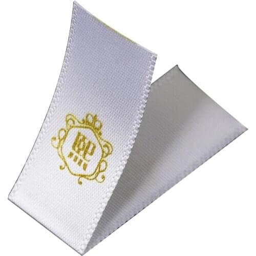 Free Shipping 500Pcs/Lot Customized Garment Woven Labels for Shoe Fabric Tags Printed Clothing Care Washable Instruction Label