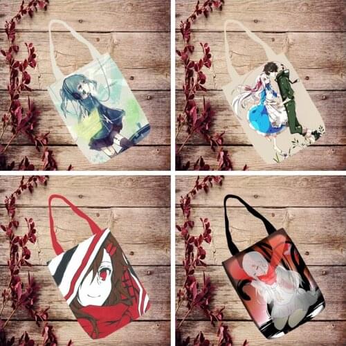 IVYYE Project Series Fashion Anime Foldable Handbag Canvas Shopping Bag Casual Shoulder Bags Customized Tote Lady Girls New