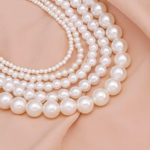 Classic Pearl Choker Necklace For Women Girls Elegant Luxury Style Plastic Pearl Clavicle Necklaces Fashion Jewelry Gifts