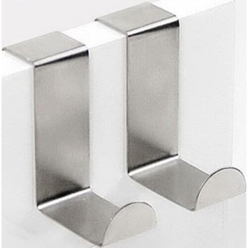 Stainless Steel Hooks Home Kitchen Cabinet Wall Door Holder Hook Clothes Hanger Organizer Hanging Coat Hooks