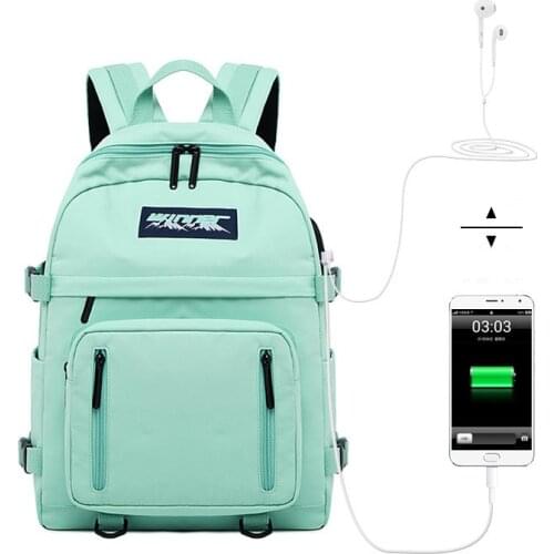 USB Charge Women Backpack Male Mochila Escolar Couple Laptop Backpack School Bags College student backpack for teens Girls Boys