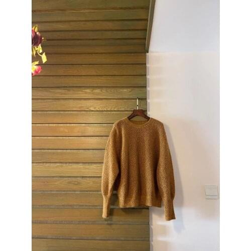 Fashion Ladies 2021 New Long Sleeve Sexy Casual Round Neck Clip Gold Line Check Pullover 1221