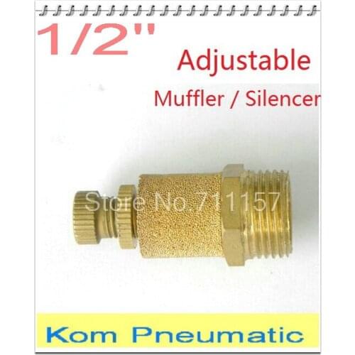 Wholesale Pneumatic 1/2 Inch BSP 1/2" Brass Adjustable Exhaust Silencer Muffler Throttle For Valve Cylinder PSB-04