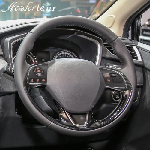 For Mitsubishi Outlander 3 Xpander 2019 ASX Carbon Fiber Piano Black Bluetooth Phone Button Cruise Control Steering Wheel Switch