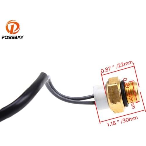 POSSBAY Cooling Motorcycle Water Temperature Radiator Fan Switch For Suzuki BANDIT 250 GSX400 GK7BA Motor Water Temp Sensor