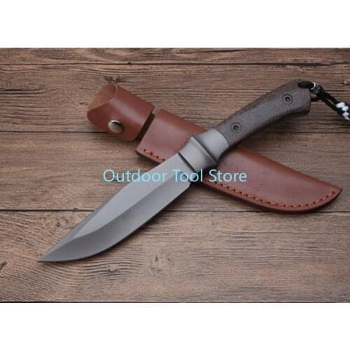 Straight Knife Fixed Blade 7CR15MOV Tactical Self Defense Survival Knife Hunting Gift Knife A1855