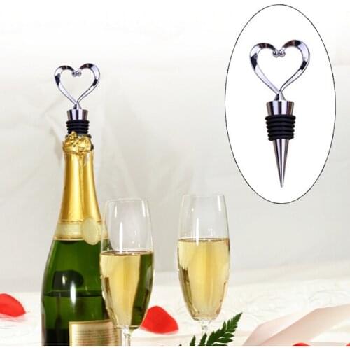 Novel Heart-shaped Red Wine Bottle Stopper Plunger Twist Keeping Fresh Gadget Hot Worldwide ss1288