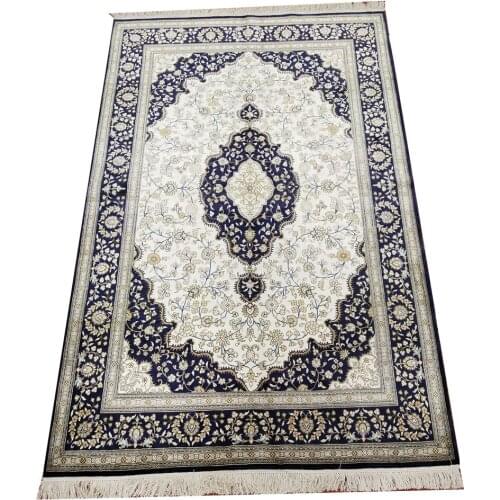 Seeykeep™ 4x6ft Rectangle Pure Silk Handknotted Oriental Rug-SK3036015